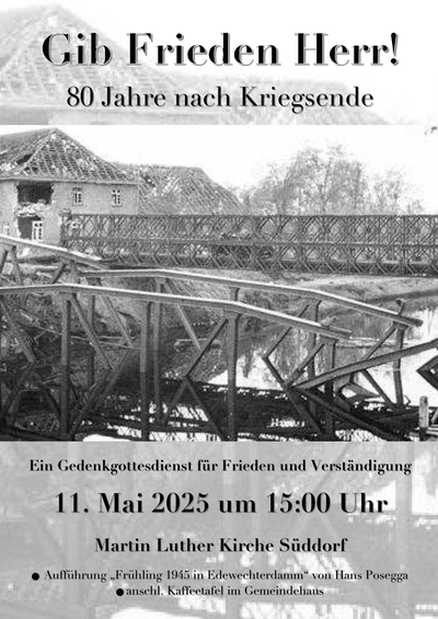Einladung zu einer Veranstaltung zum Kriegsende